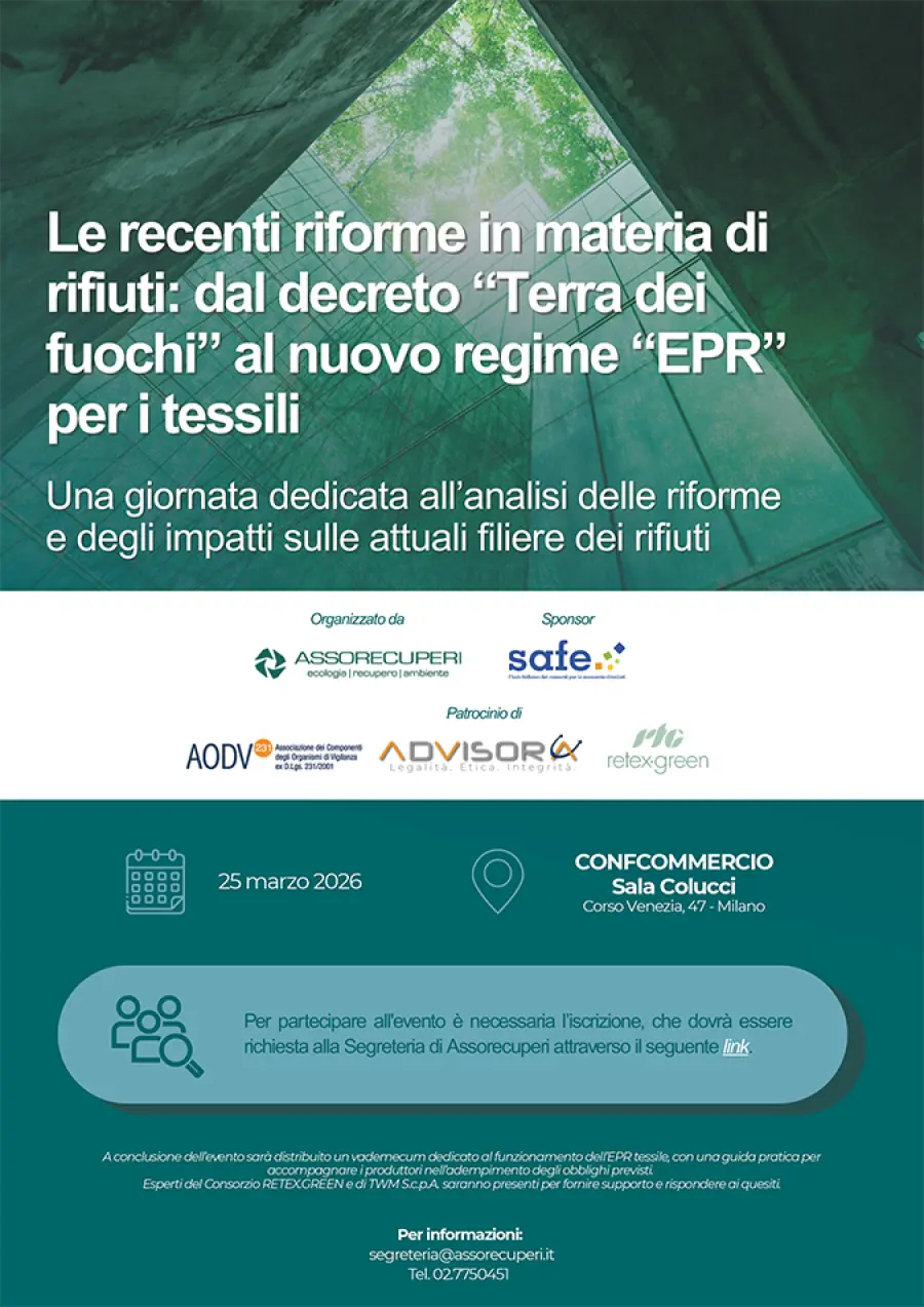 Milano, in Confcommercio la giornata Assorecuperi sulle nuove riforme dei rifiuti