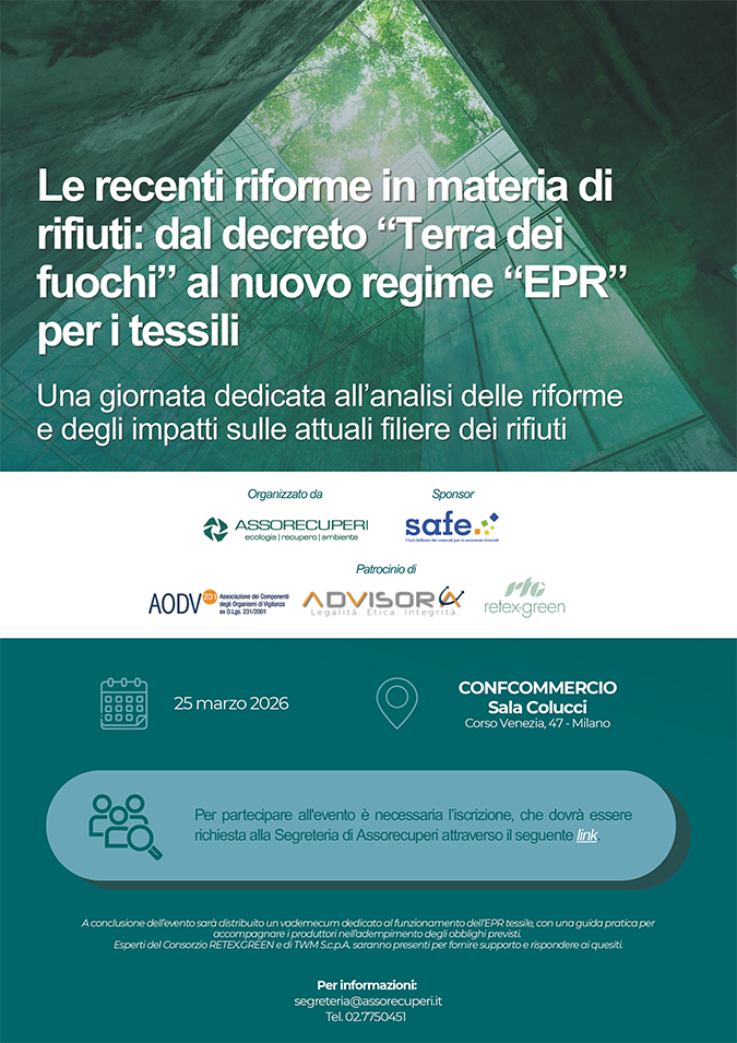 Milano, in Confcommercio la giornata Assorecuperi sulle nuove riforme dei rifiuti